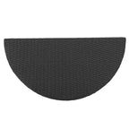 Modern Half-Circle Outdoor Lounge Set: Grey Rattan, White Cushions