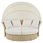 Outdoor Patio Daybed Wicker Rattan Double Daybed
