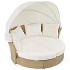 Outdoor Patio Daybed Wicker Rattan Double Daybed