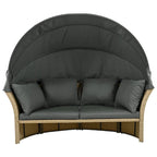 Outdoor Patio Daybed Wicker Rattan Double Daybed