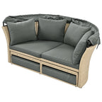 Outdoor Patio Daybed Wicker Rattan Double Daybed