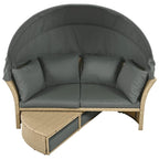 Outdoor Patio Daybed Wicker Rattan Double Daybed