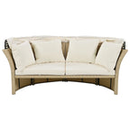 Outdoor Patio Daybed Wicker Rattan Double Daybed