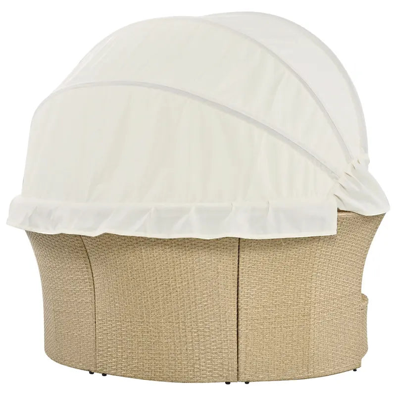 Outdoor Patio Daybed Wicker Rattan Double Daybed
