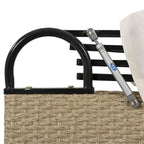 Outdoor Patio Daybed Wicker Rattan Double Daybed