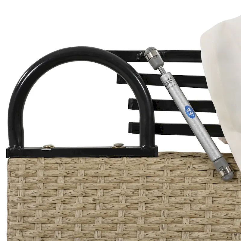Outdoor Patio Daybed Wicker Rattan Double Daybed