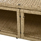 Outdoor Patio Daybed Wicker Rattan Double Daybed