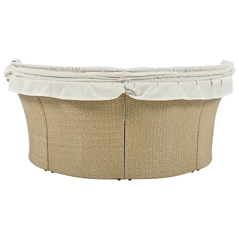 Outdoor Patio Daybed Wicker Rattan Double Daybed