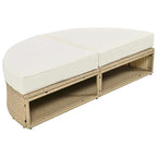 Outdoor Patio Daybed Wicker Rattan Double Daybed