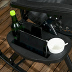 2 Pieces Outdoor Rocking Chairs, Foldable Reclining Zero Gravity Lounge Rocker with Pillow, Cup & Phone Holder,