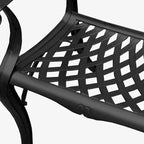 Outdoor Mesh Lattice 48 inch Round Dining Set with Four Chairs - N/A