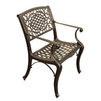 Outdoor Mesh Lattice 48 inch Round Dining Set with Four Chairs - N/A