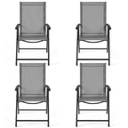 Yaheetech 4pcs Folding Dining Chairs Patio Dining Chairs with Backrest and Armrests