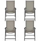Yaheetech 4pcs Folding Dining Chairs Patio Dining Chairs with Backrest and Armrests