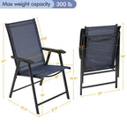Yaheetech 4pcs Folding Dining Chairs Patio Dining Chairs with Backrest and Armrests