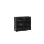 27.56 Glass Doors Modern Two-door Wall Cabinet with Featuring Three-tier Storage - N/A