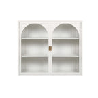 27.56 Glass Doors Modern Two-door Wall Cabinet with Featuring Three-tier Storage - N/A