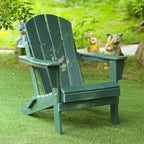 Outdoor Foldable Chair With Wide Armrests, Ergonomic Adirondack