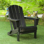Outdoor Foldable Chair With Wide Armrests, Ergonomic Adirondack