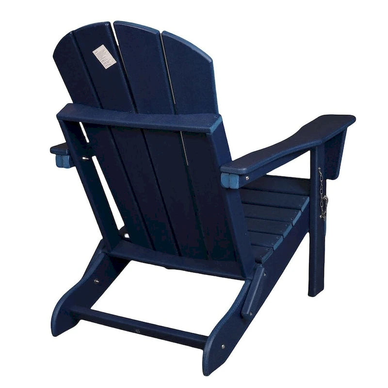 Outdoor Foldable Chair With Wide Armrests, Ergonomic Adirondack