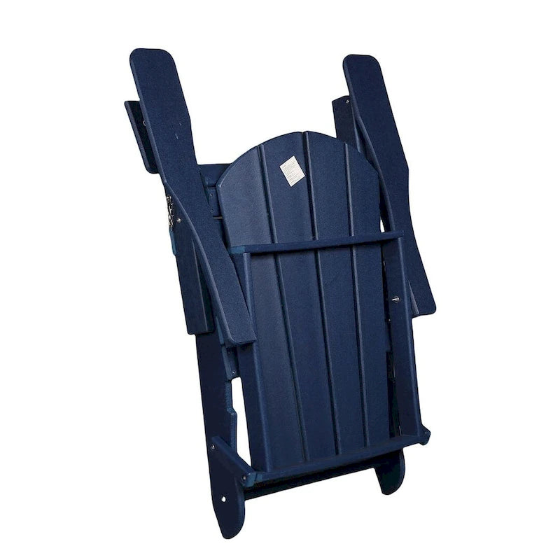 Outdoor Foldable Chair With Wide Armrests, Ergonomic Adirondack