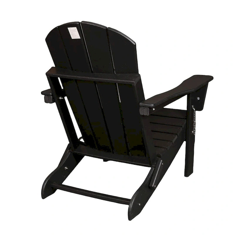 Outdoor Foldable Chair With Wide Armrests, Ergonomic Adirondack