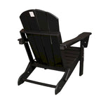 Outdoor Foldable Chair With Wide Armrests, Ergonomic Adirondack