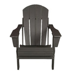 Outdoor Foldable Chair With Wide Armrests, Ergonomic Adirondack