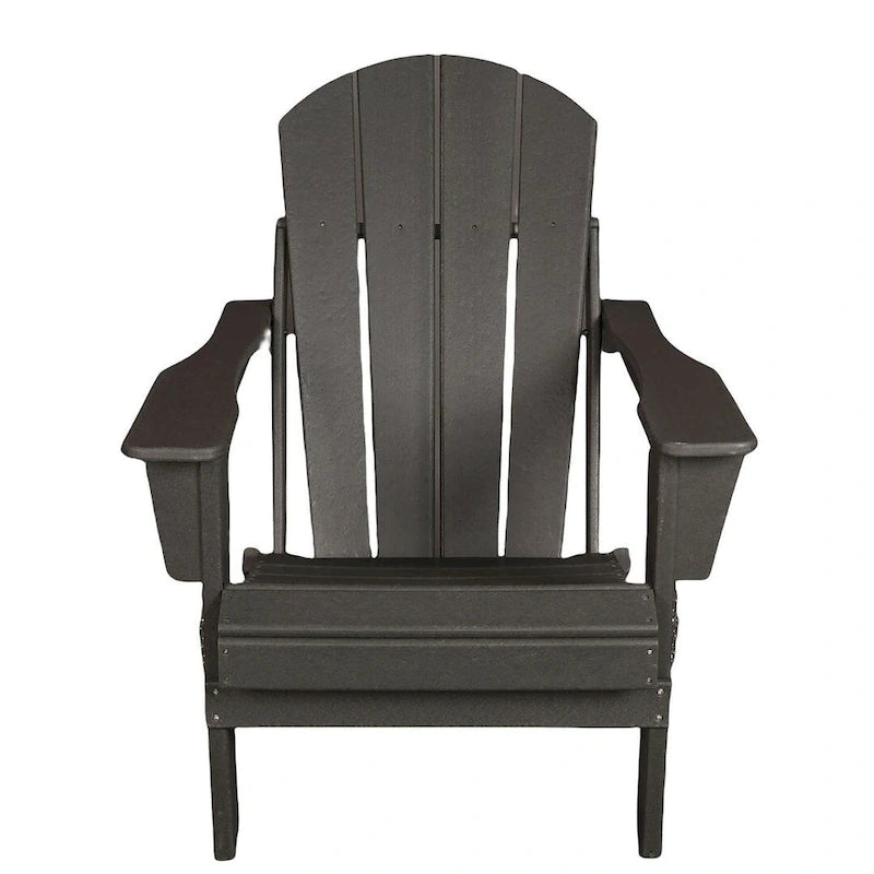 Outdoor Foldable Chair With Wide Armrests, Ergonomic Adirondack