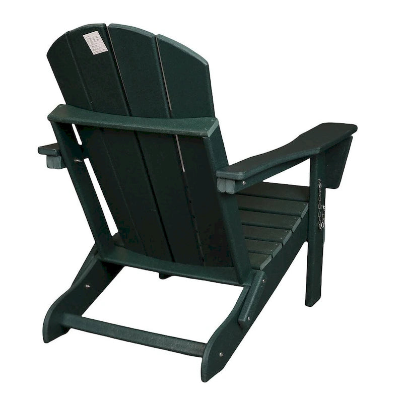 Outdoor Foldable Chair With Wide Armrests, Ergonomic Adirondack