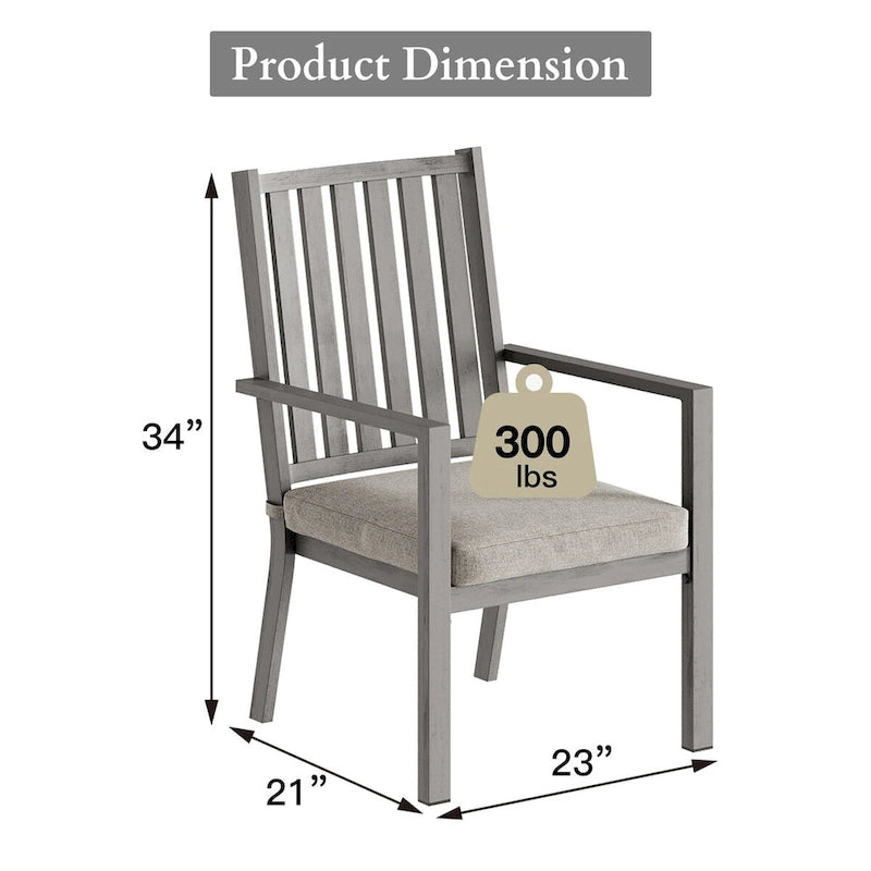 Outdoor Stacking Dining Armchair with Cushion(Set of 4)