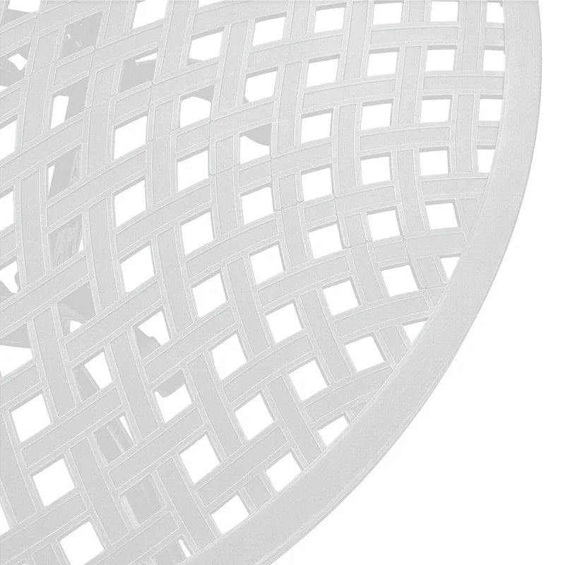 47  Diagonal Round Dining Table-White