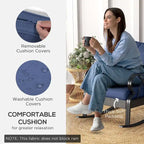 Outdoor Wicker Rocking Chair, with Padded Cushions & Armrest
