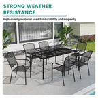 Rectangular iron mesh table, 65 x31.5