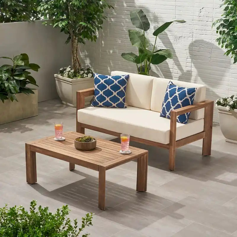 Loveseat and coffee table