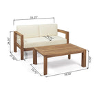 Loveseat and coffee table