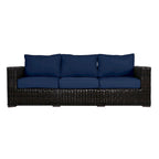 Teva Furniture Santa Monica Espresso Brown Frame Sofa with Cushions
