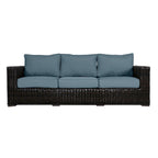 Teva Furniture Santa Monica Espresso Brown Frame Sofa with Cushions
