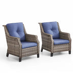 Gymojoy Patio Club Chair Wicker Chairs with Side Table - Grey