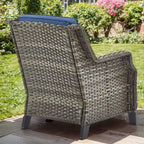 Gymojoy Patio Club Chair Wicker Chairs with Side Table - Grey