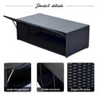6-Piece Outdoor Patio Furniture Sets Wicker Rattan Sectional Couch Sofa Set with Coffee Table