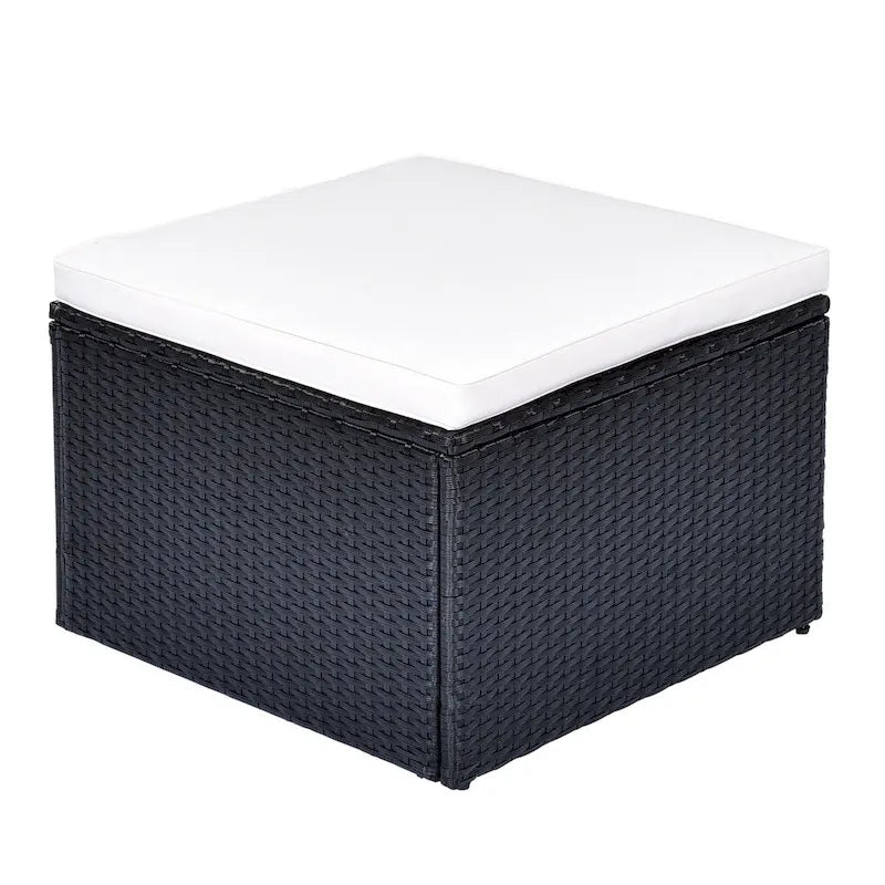 6-Piece Outdoor Patio Furniture Sets Wicker Rattan Sectional Couch Sofa Set with Coffee Table