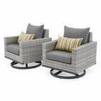 Milo Grey 2 Piece Sunbrella Outdoor Patio Club Chairs