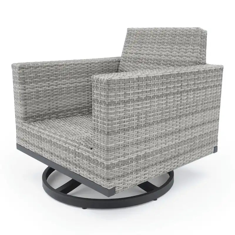 Milo Grey 2 Piece Sunbrella Outdoor Patio Club Chairs