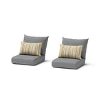 Milo Grey 2 Piece Sunbrella Outdoor Patio Club Chairs