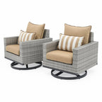 Milo Grey 2 Piece Sunbrella Outdoor Patio Club Chairs