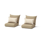 Milo Grey 2 Piece Sunbrella Outdoor Patio Club Chairs
