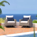 Milo Grey 2 Piece Sunbrella Outdoor Patio Club Chairs