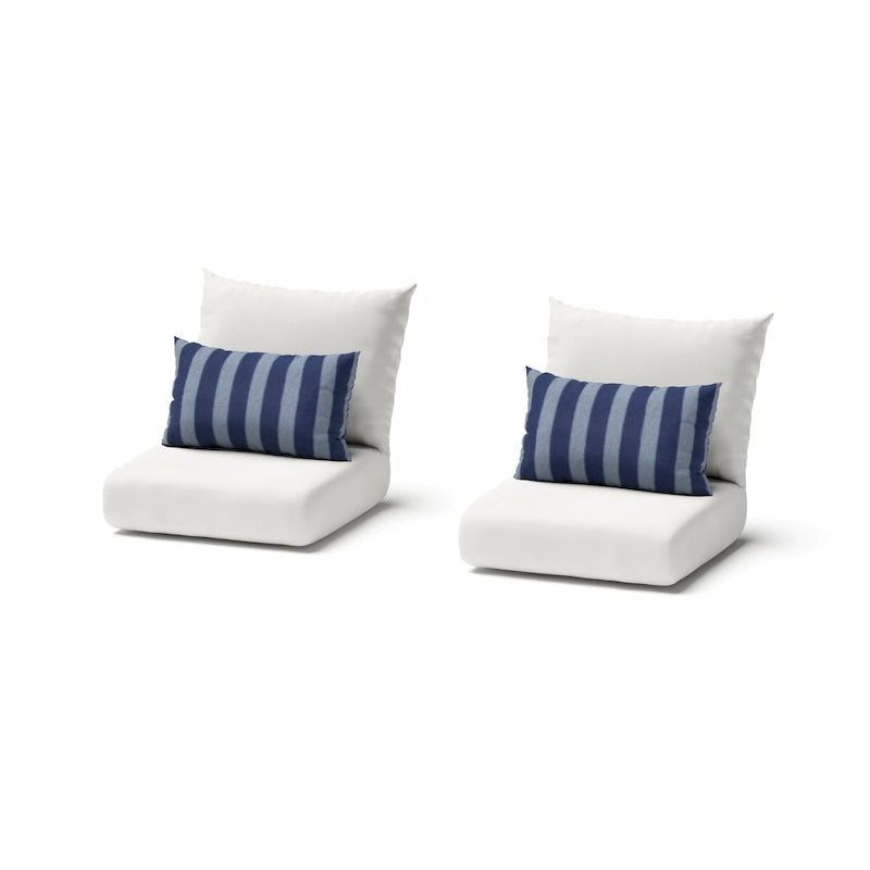 Milo Grey 2 Piece Sunbrella Outdoor Patio Club Chairs