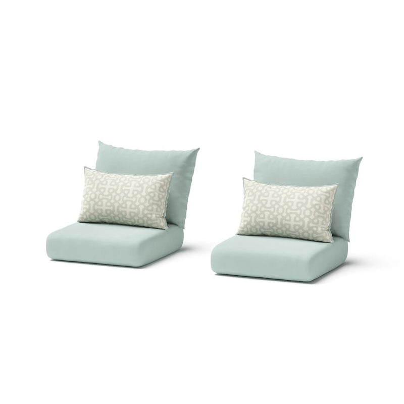 Milo Grey 2 Piece Sunbrella Outdoor Patio Club Chairs